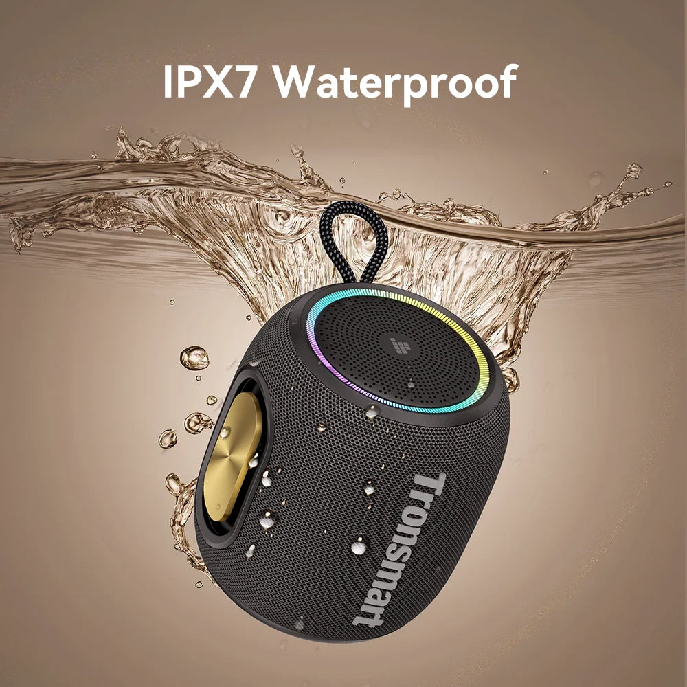 Tronsmart T8 Mini Speaker Bluetooth Speaker with 360 Degree Audio, 20H Playtime,IPX7 Waterproof, APP Control for Camping, Hiking
