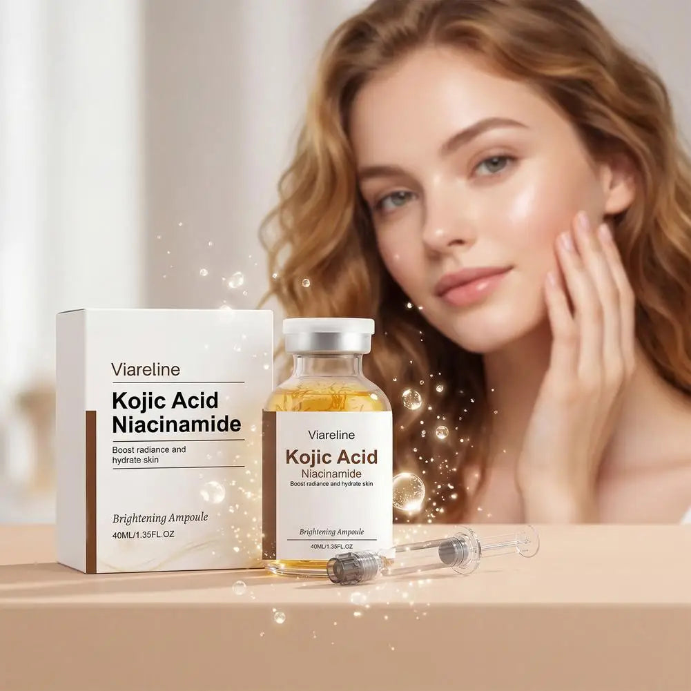 Brightening Kojic Acid & Niacinamide Ampoule 40ml Even Skin Tone Hydrating Moisturizing Dual Care Easy To Use Skincare