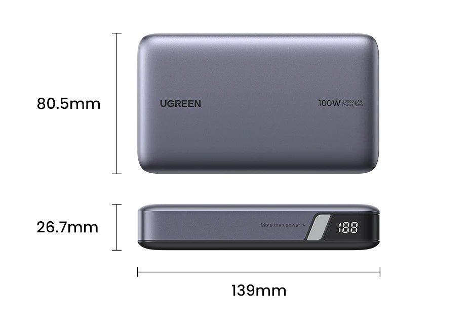 100W Fast Charging Power Bank 20000mAh for Laptops and Phones Tidesmit