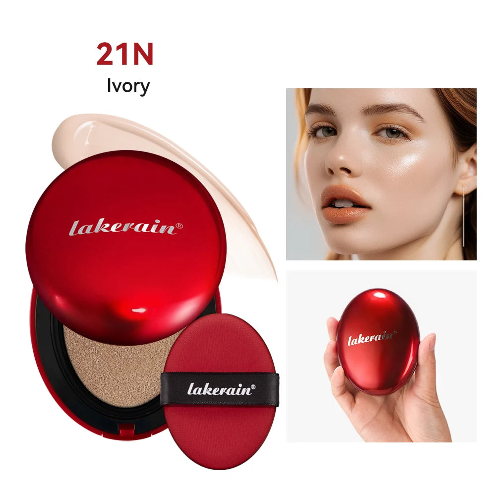 Tidesmit semi-matte cushion foundation with 72-hour coverage and sun protection face makeup detail view