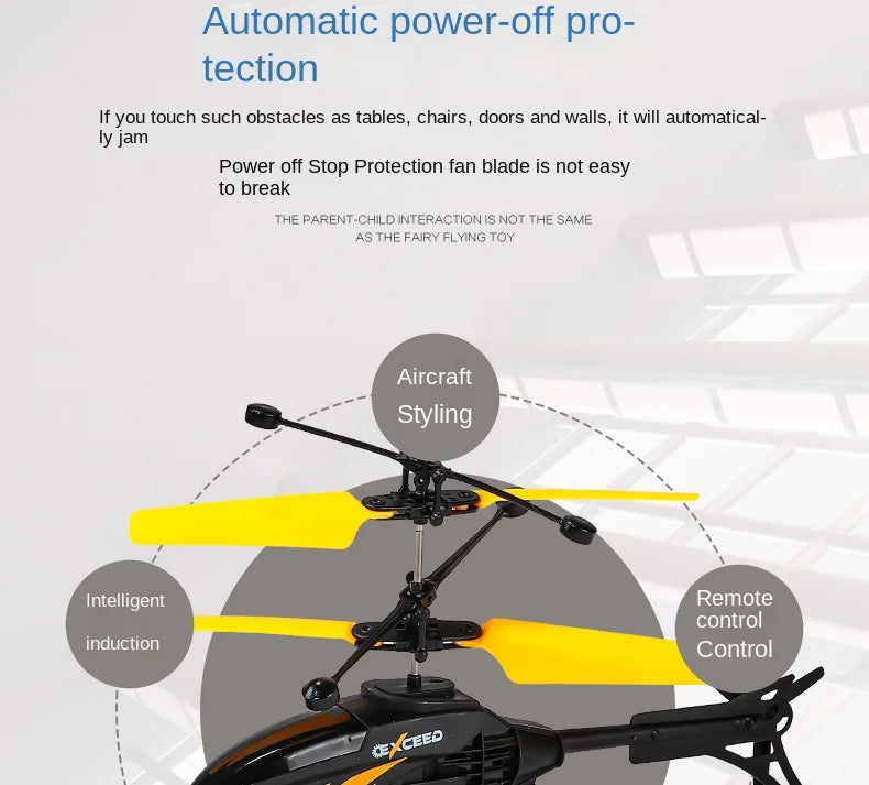 RC Helicopter Drone with Gesture Control - Durable Smart Toy for Beginners Tidesmit
