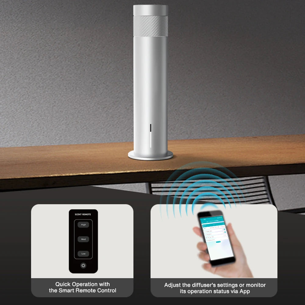 200m³ Smart Electric Essential Oil Diffuser Battery Smell Distributor Fragrance Waterless Bluetooth Scent Device Home Room Hotel