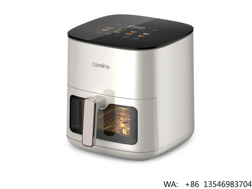 White air fryer with digital control panel and viewing window