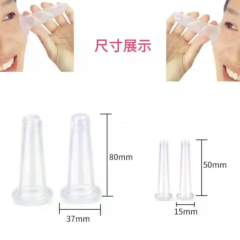 Silicone Vacuum Cupping Set for Facial Lift and Deep Tissue Recovery Back Massage Instrument Tidesmit