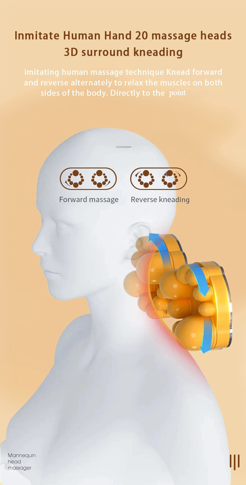 Electric Cervical Pillow with Heated Airbag for Neck Relaxation Relaxation Treatment Tidesmit