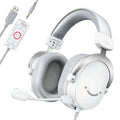 USB Gaming Headset 7.1 Surround Sound - Over-Ear Wired Audio by Tidesmit WHITE Tidesmit