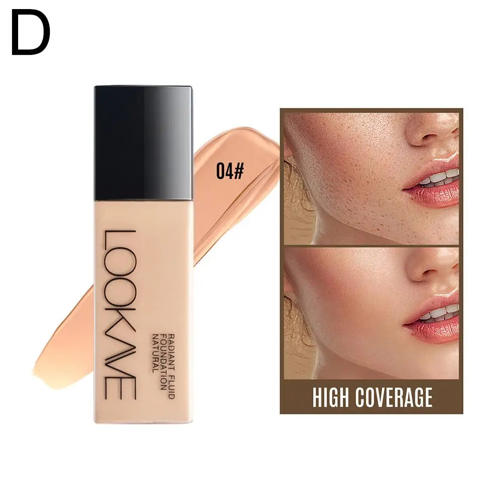 Tidesmit LOOKAVE long lasting full coverage natural matte liquid foundation and moisturizing CC cream texture swatch