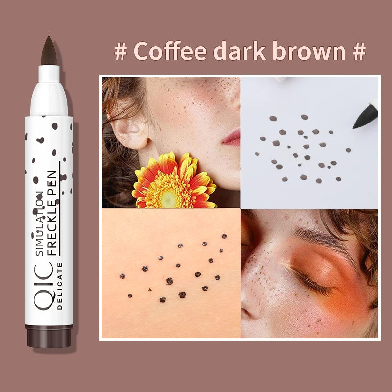 Tidesmit waterproof faux freckle pen for natural dot spot makeup application detail view