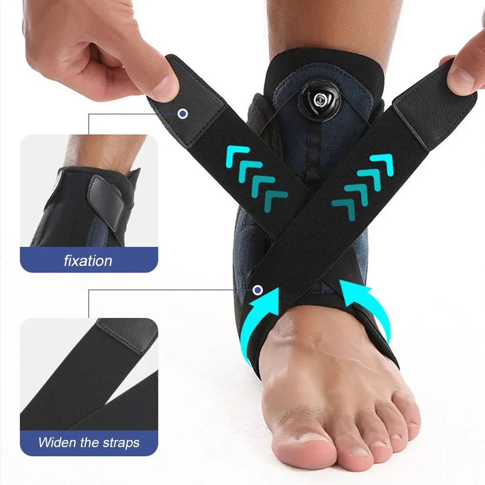 Adjustable BOA Ankle Brace Support Sport Fitness Ankle Protector Sprain Recovery Stabilizer Foot Care Pain Relief Ankle Wrap