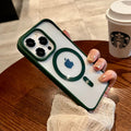 MagSafe Transparent Phone Case for iPhone 16 Pro - Shock-Absorbing Cover green Tidesmit