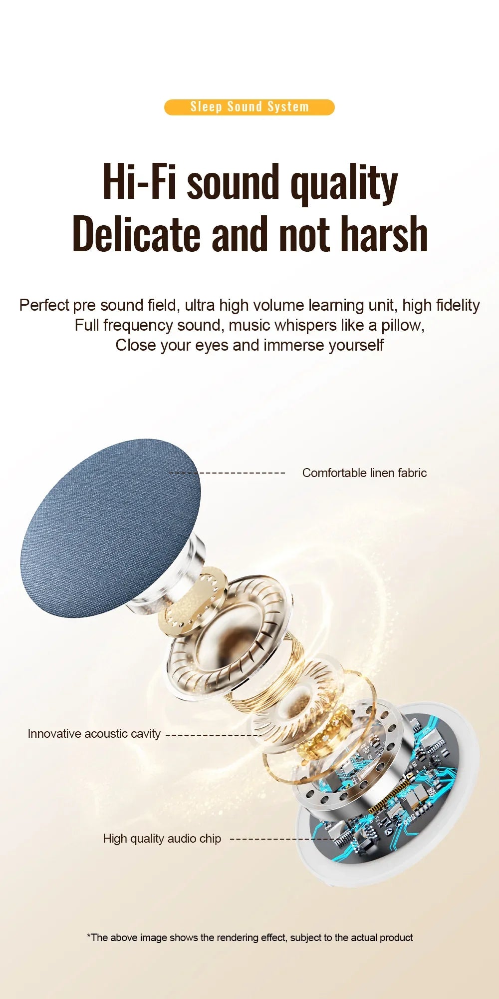 Bedside Sleep-enhancing Audio Ultrasonic Pillow-top Sleep Aid Speaker High Dynamic Sound Quality Bluetooth Speaker 2026 NEW