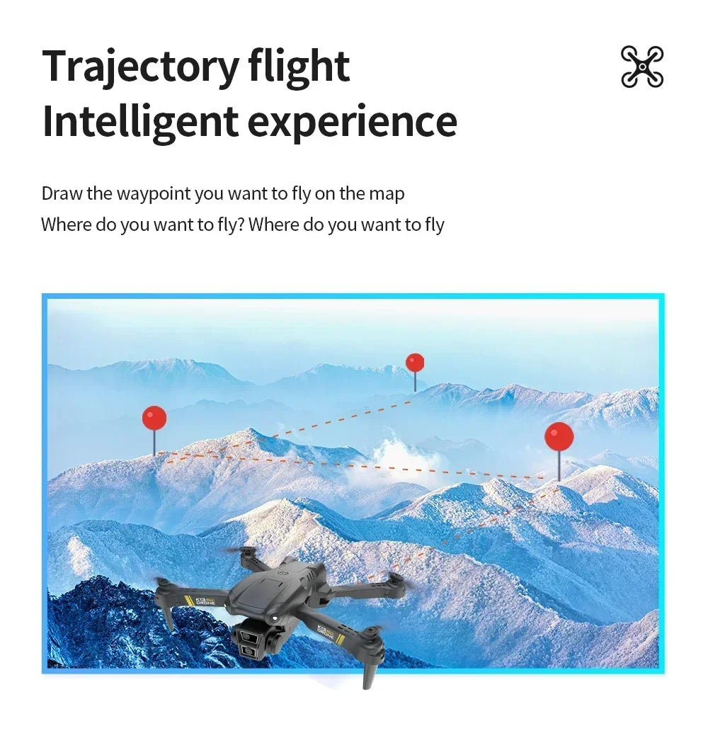 4K GPS Drone with Triple Camera - Foldable FPV Quadcopter Tidesmit