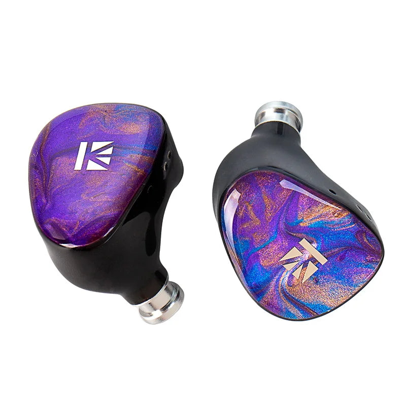 Dual Dynamic Driver IEM Earphones with Detachable Cable purple China Mainland Tidesmit