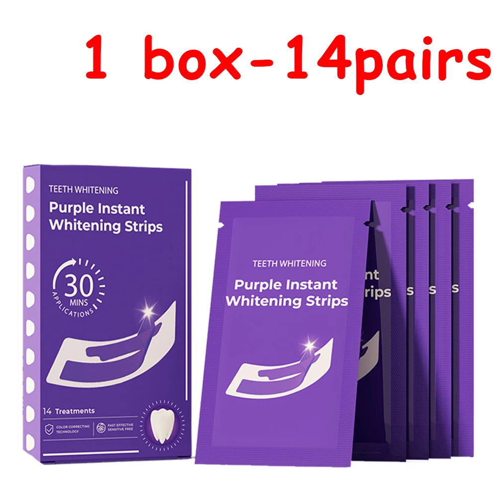 Tidesmit teeth whitening strips removing stains and plaque for brighter smile and fresh breath