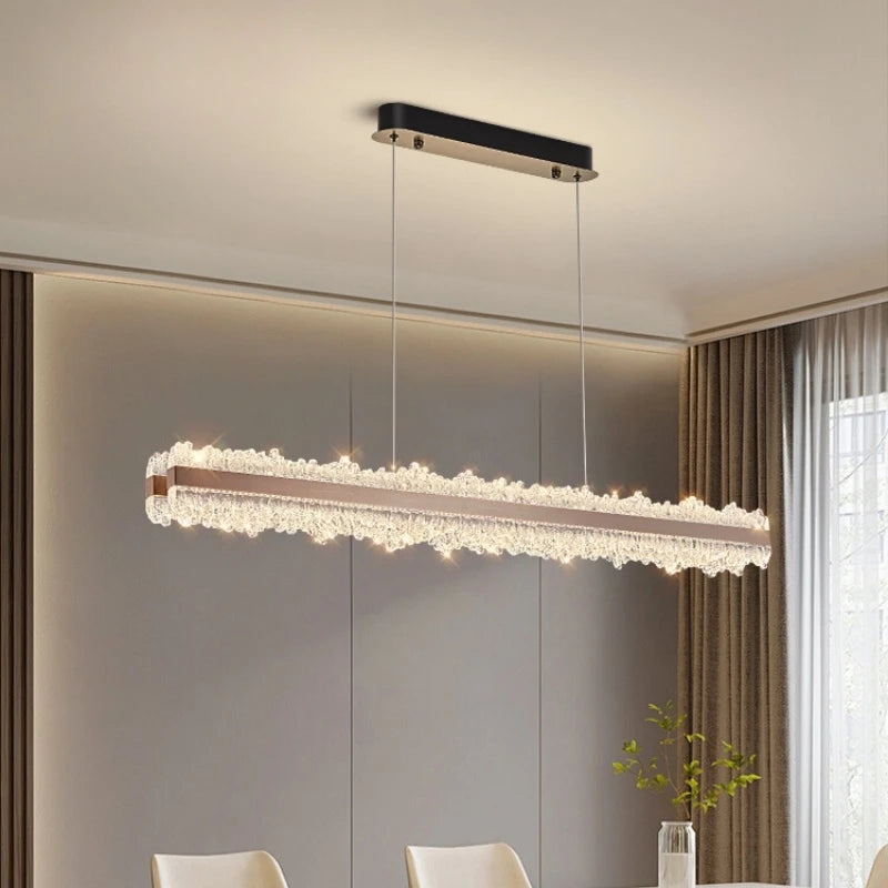 LED Ring Light Chandelier 120cm - Dimmable Rose Gold & Grey Tidesmit