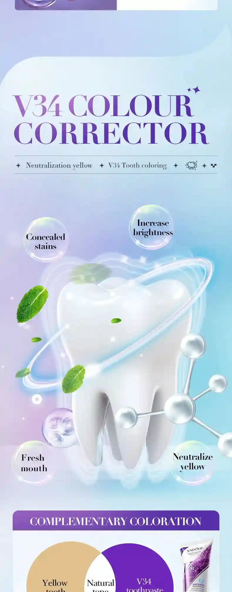 Tidesmit teeth whitening toothpaste for dental calculus removal and periodontitis prevention