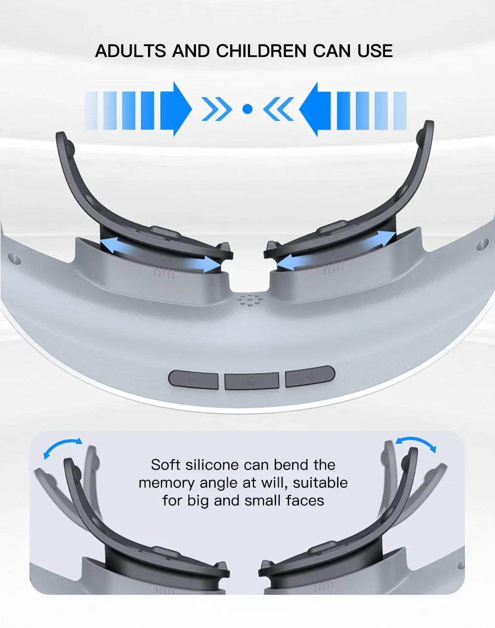 Eye Massage Mask for Vision Recovery | Portable EMS Wellness Device White Relaxation Treatment Tidesmit