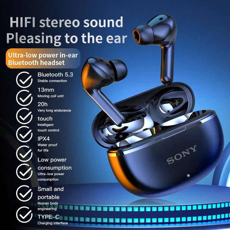 TWS Wireless Earbuds with Noise Reduction Mic - Black Tidesmit Tidesmit
