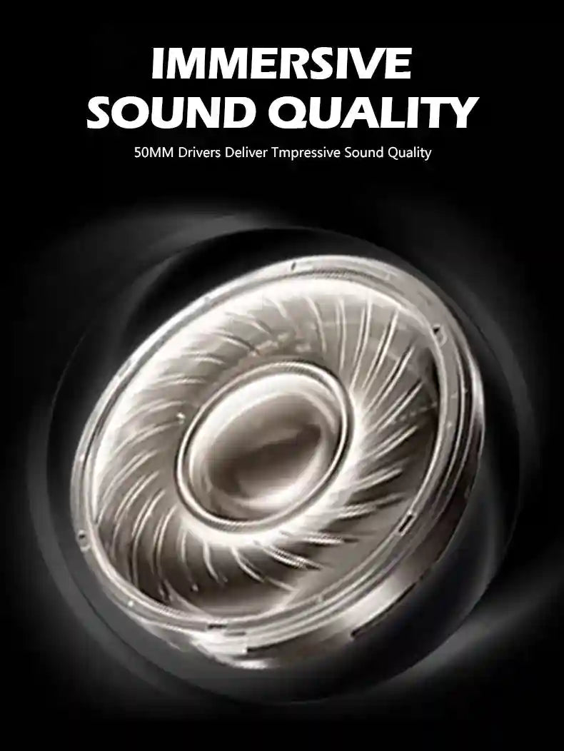 Wired Studio Headphones Over-Ear Monitor - Detachable Cable (W550x) Tidesmit