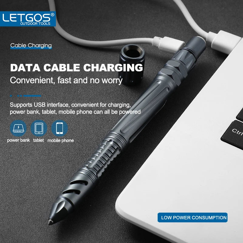 LETGOS Tungsten Steel Tactical Pen - Emergency Self Defense Multi Tool Survival Pen + Glass Breaker + EDC Tool Box Set for Men