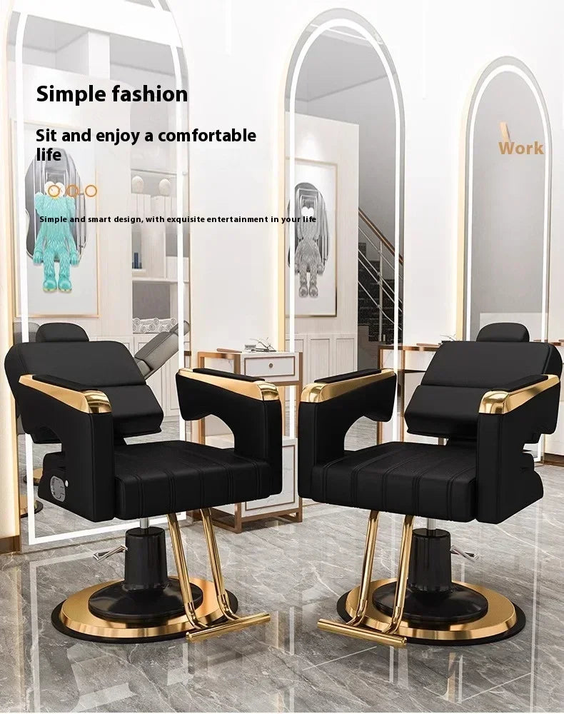 Barber Shop Hydraulic Chair: 360-Degree Swivel Salon Seating Massage Chairs Tidesmit