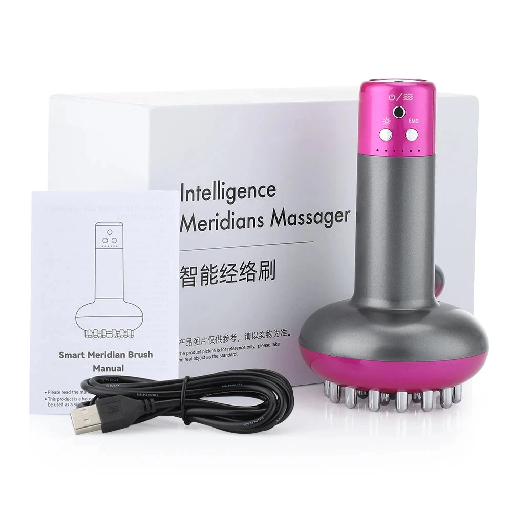 Electric Gua Sha Tool: Rechargeable Muscle Relief & Heat Therapy Body Shaping Massage Equipment purple Tidesmit