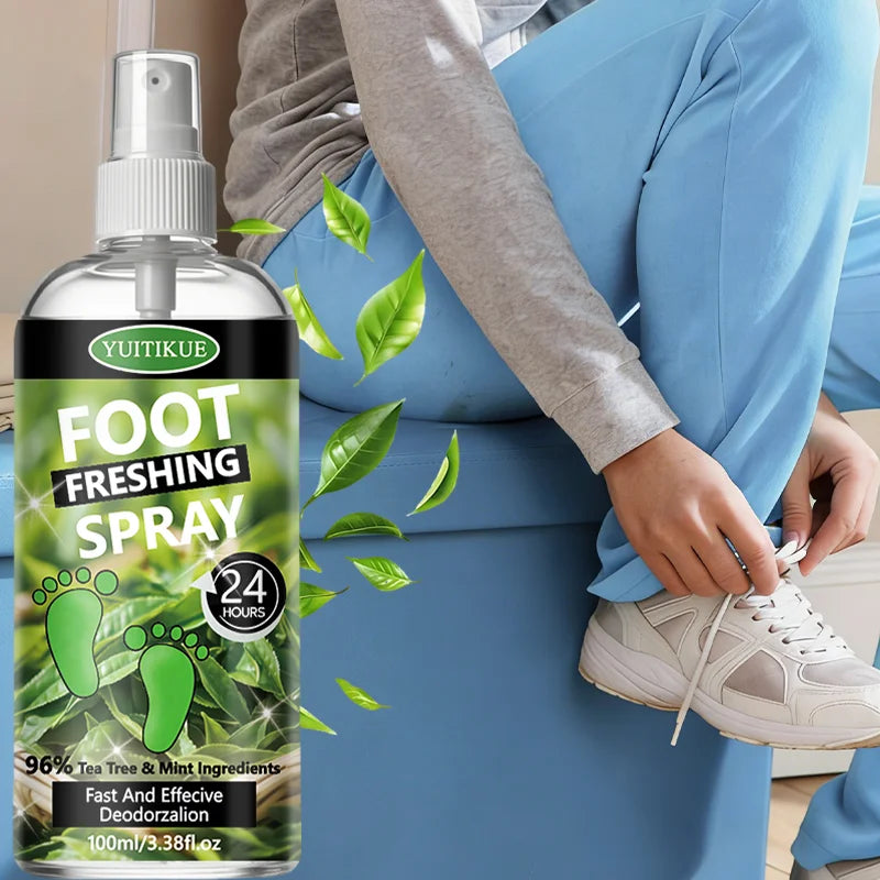 Tidesmit YUITIKUE Tea Tree foot refreshing spray for 24H odor control and long-lasting fresh feet