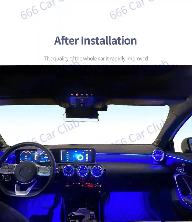 Mercedes Benz Ambient Lighting Kit 64 Color RGB LED Interior Air Tidesmit
