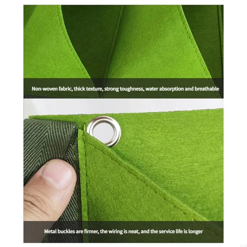 2Pack Breathable Nonwoven Wall Planter 7 Pocket Vertical Grow Bag For Garden E7CB