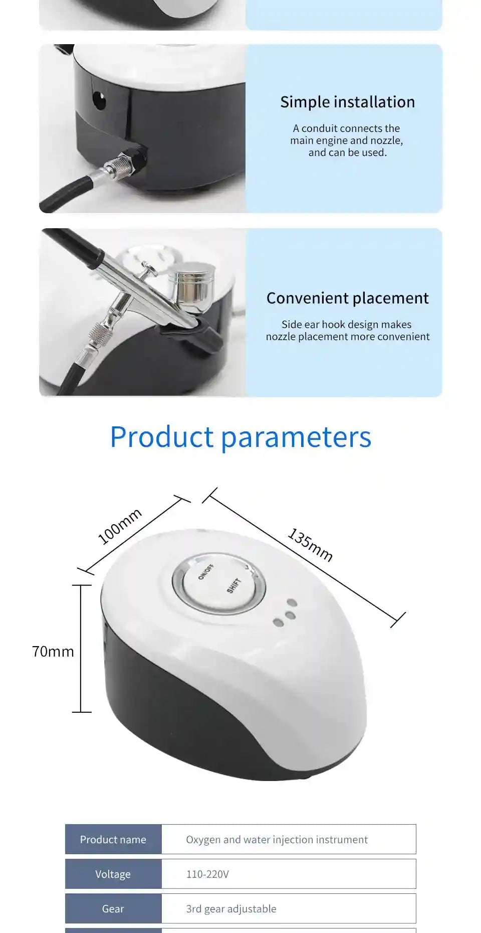 Oxygen Facial Machine: Deep Skin Cleaning & Rejuvenation System Eye Massage Instrument Tidesmit