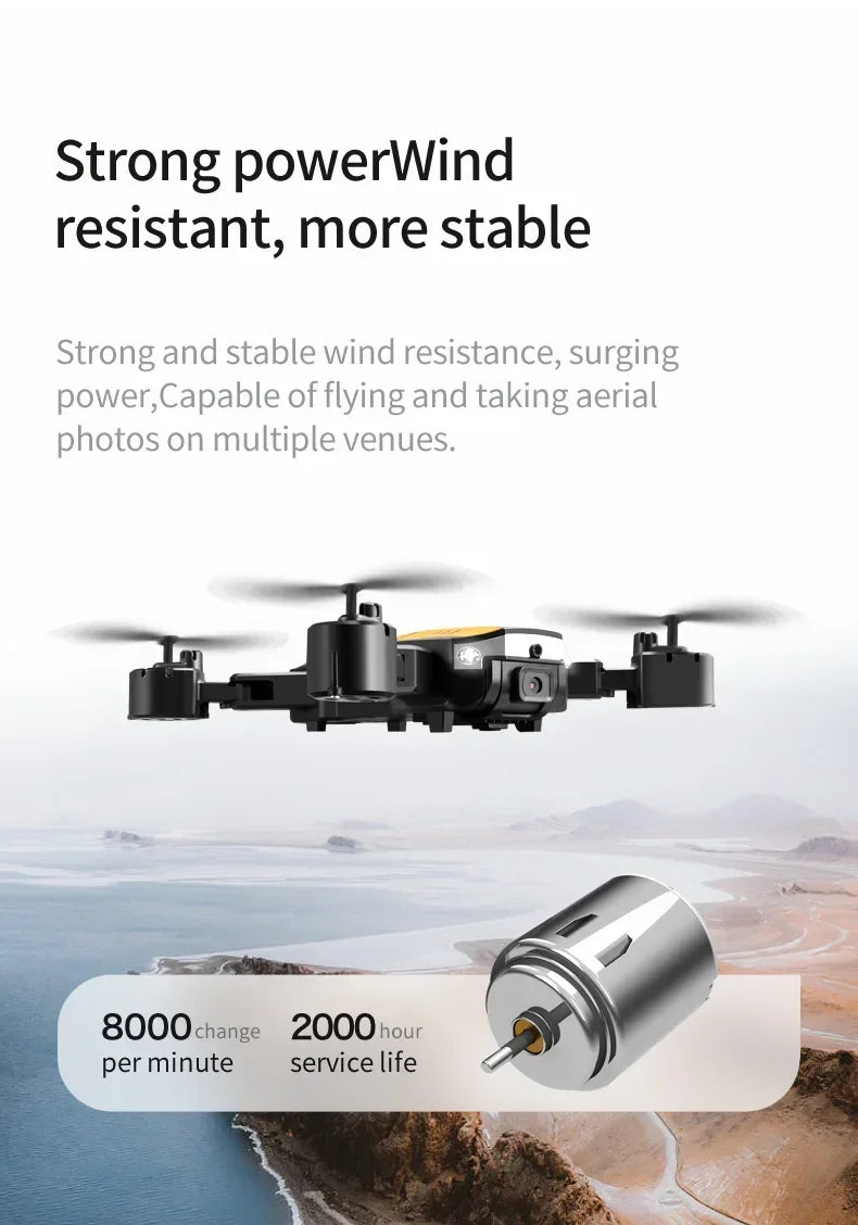 GPS Drone with 8K Dual Camera & Obstacle Avoidance - Foldable Design Tidesmit