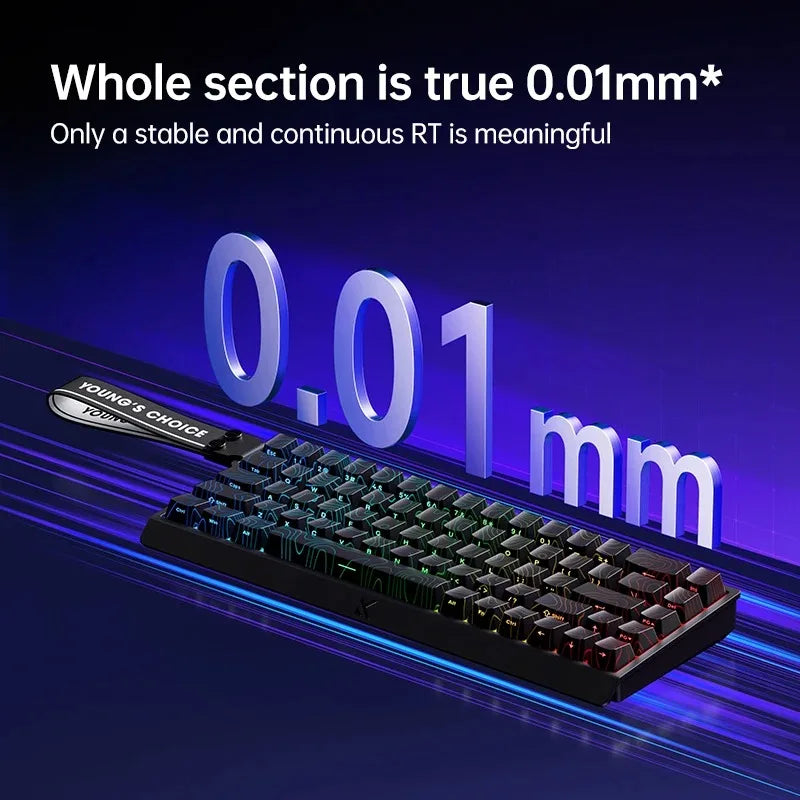 MCHOSE ACE68 Magnetic Keyboard Wired Mechanical Gaming 0.01mm RapidTrigg 8000Hz SOCD/Rs 0.125ms 128K Sampling Rate for Logitech