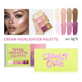 Tidesmit high gloss cement case cream palette featuring matte and shimmer pink brown nude makeup shades detail view