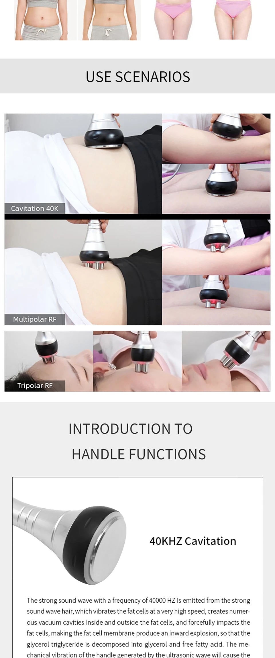40K Ultrasonic Cavitation Machine for Targeted Body Sculpting Body Shaping Massage Equipment Tidesmit