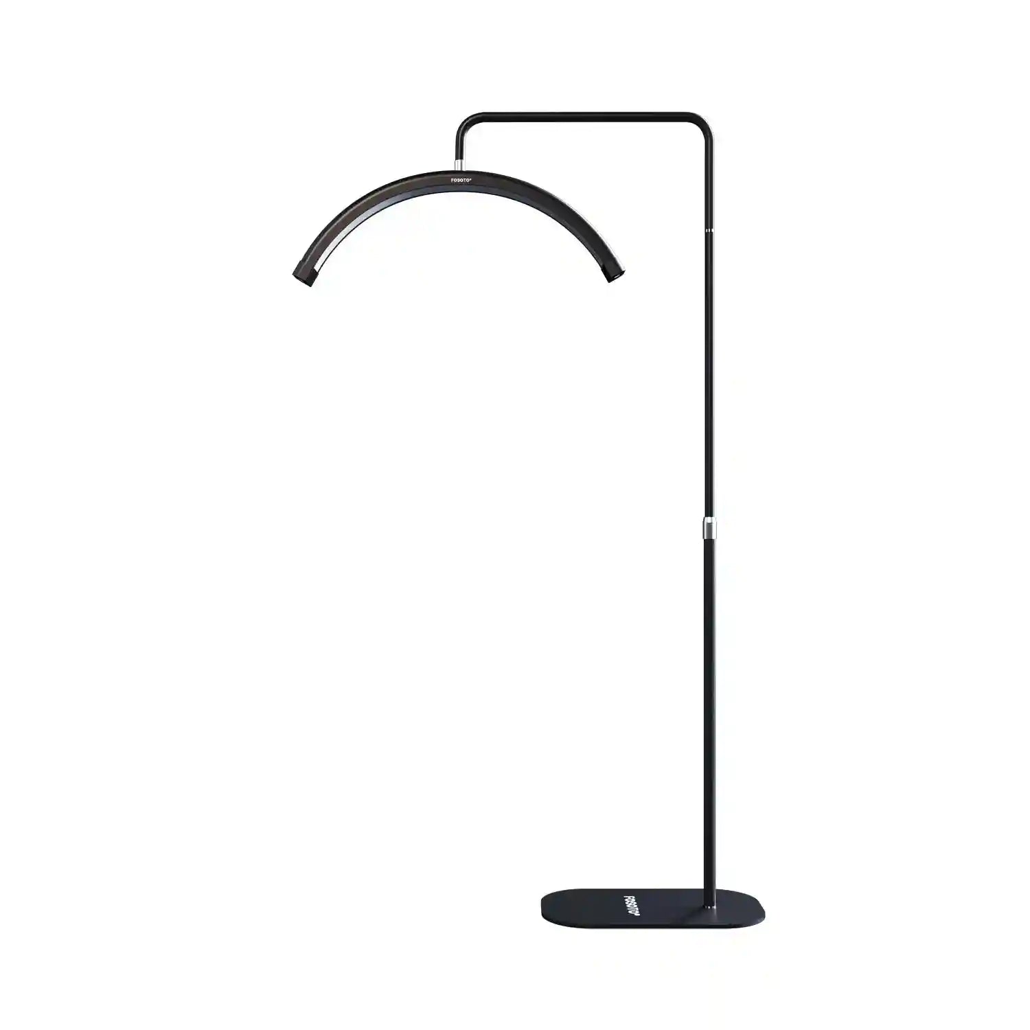 LED Half Moon Lash Light with Floor Stand | Professional Salon Lighting black Tidesmit