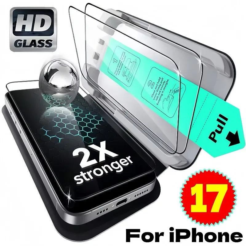 For IPhone 17 Pro Max Screen Protector Hardness Full Coverage Easy To Install Tempered Glass Anti-Scratch Film for IPhone 17Air AE Tidesmit