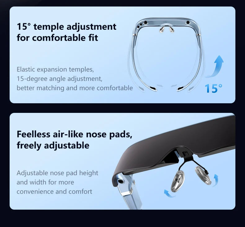 VR Smart Glasses 4K Dual Lens - Portable Private Mobile Theater Tidesmit