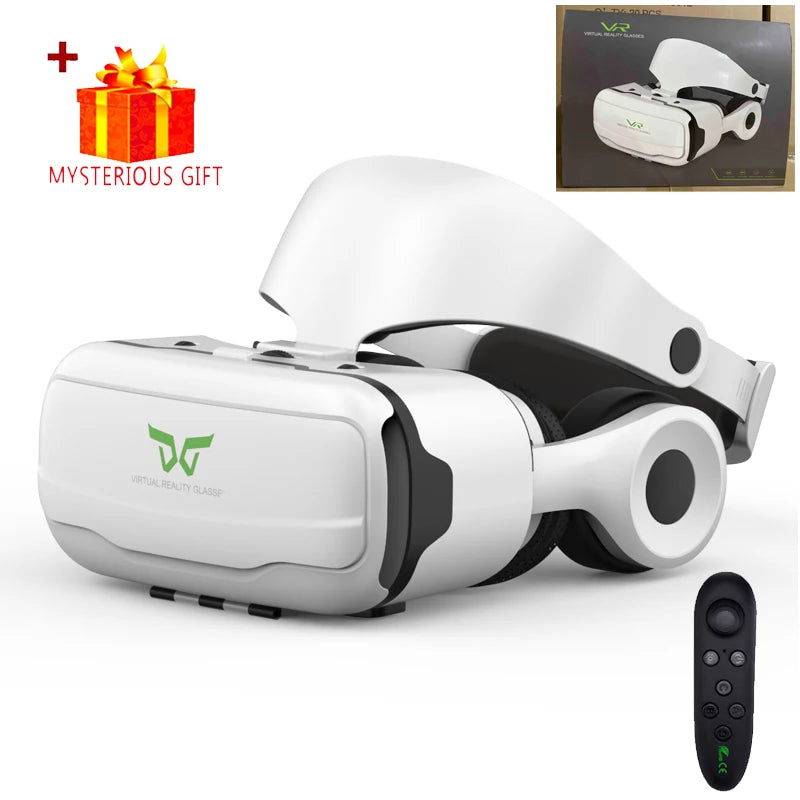 VR Headset for Smartphone – 3D Virtual Reality Glasses with Remote With Remote A Tidesmit