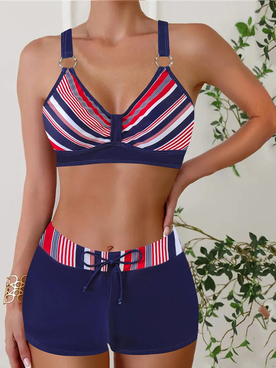 2025 High Waist Bikinis Women Sports Swimwear Print Bathing Suit Female Padded Beach Wear Bathers Swimming Swimsuit Summer