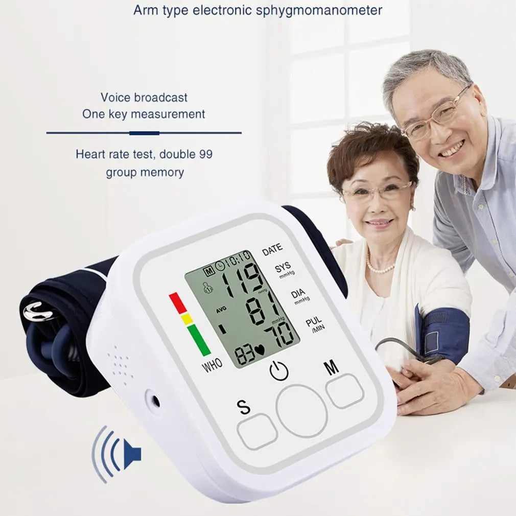 Medical Automatic Sphygmomanometer Digital Arm Wrist BP Blood Pressure Monitor Tensiometer Tonometer Heart Rate Pulse Meter