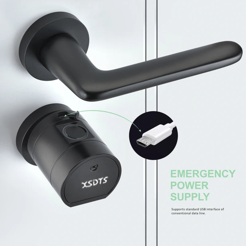 Israel-only Tuya APP Fingerprint Cylinder Electronic Smart Door Lock Digital Keypad Code Key Card Remote Control Home Apartment