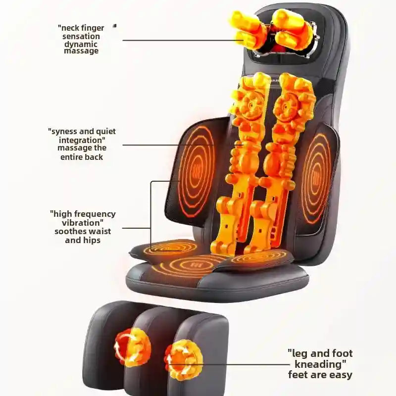 Electric Massage Roller Chair with Heat Therapy for Back and Neck Relief Massage Roller Tidesmit