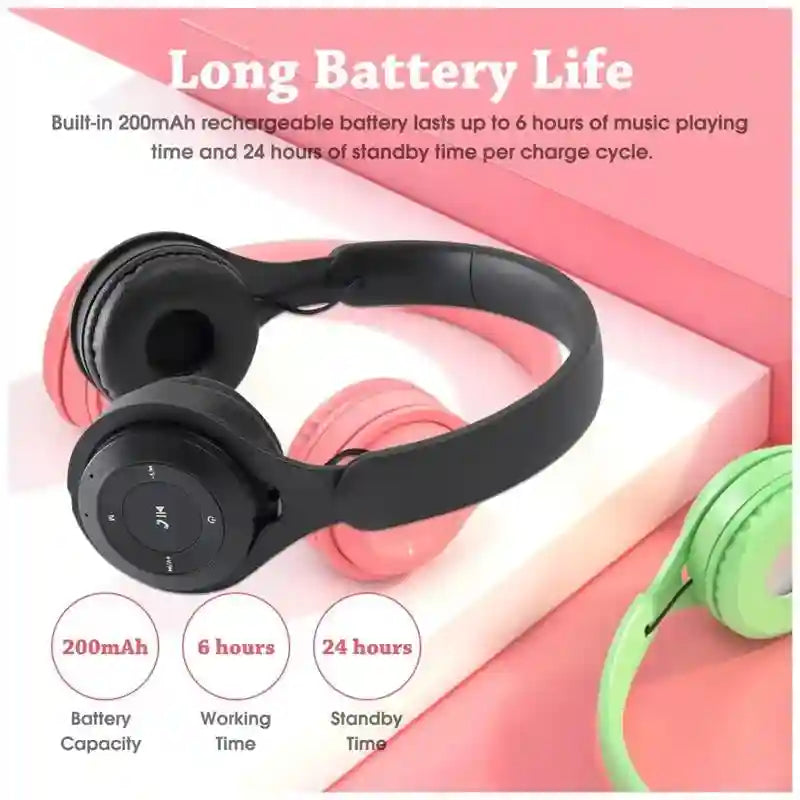 Wireless Headphones Over-Ear Foldable Gaming Headset with Mic Tidesmit