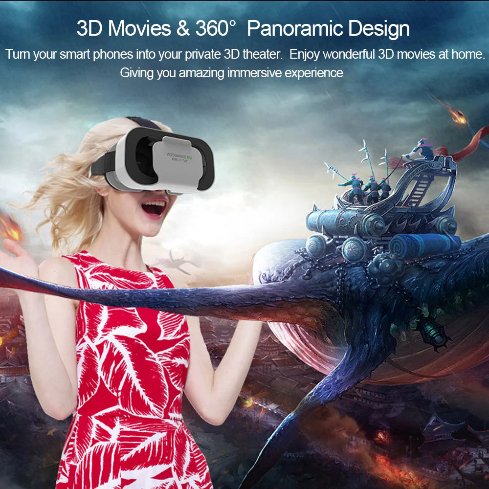 VR Headset for Smartphones - Lightweight Immersive Mobile VR Glasses Tidesmit