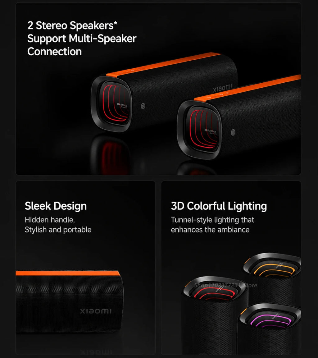 NEW Xiaomi Bluetooth Speaker Pro TWS Stereo Speaker IP67 Waterproof Bluetooth 5.4 Harman AudioEFX Combo 50W Portable Speaker CN