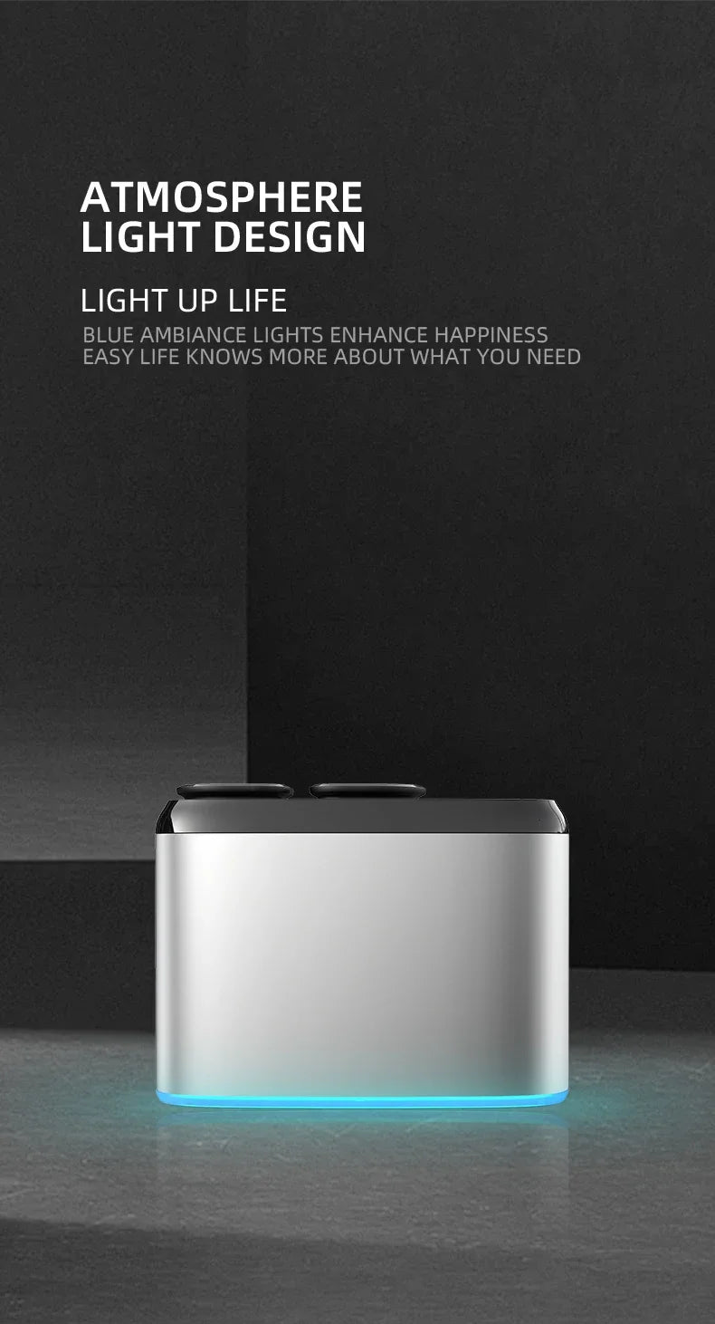 Rechargeable Aroma Diffuser Bluetooth Waterless Essential Oil Diffuser Home Freshener Device Double Head Aromatherapy Diffuser