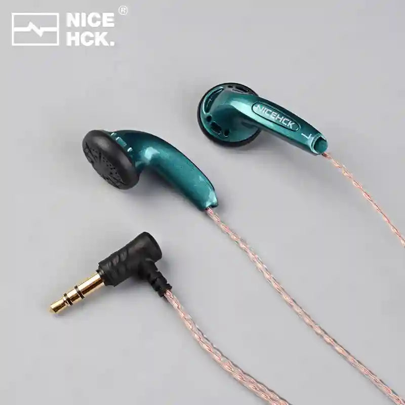 Wired 3.5mm HiFi Earbuds - Green Monitor Headphones for Clear Audio Tidesmit