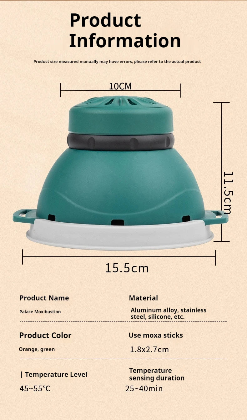Smokeless Moxibustion Jar: Portable Muscle Relief & Heat Therapy Tool Back Massage Instrument Tidesmit