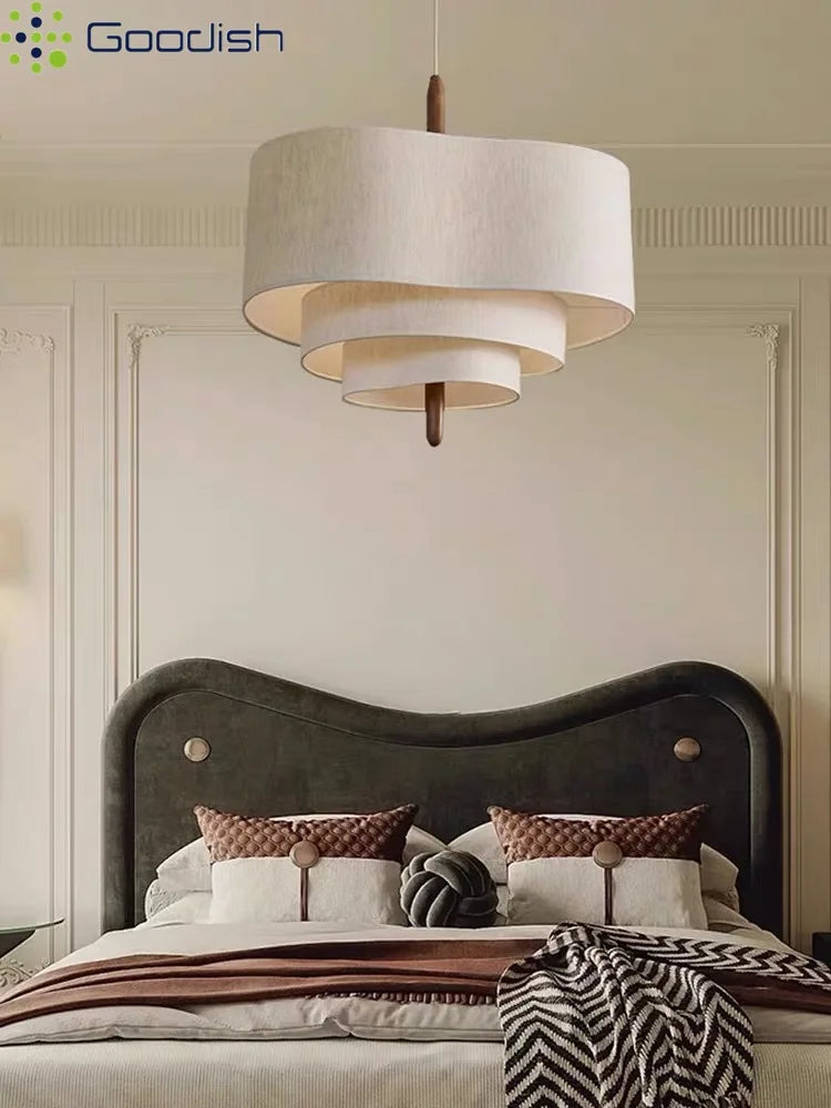 Wabi Sabi Fabric LED Pendant Light 58cm - Adjustable Ambient Lighting Tidesmit