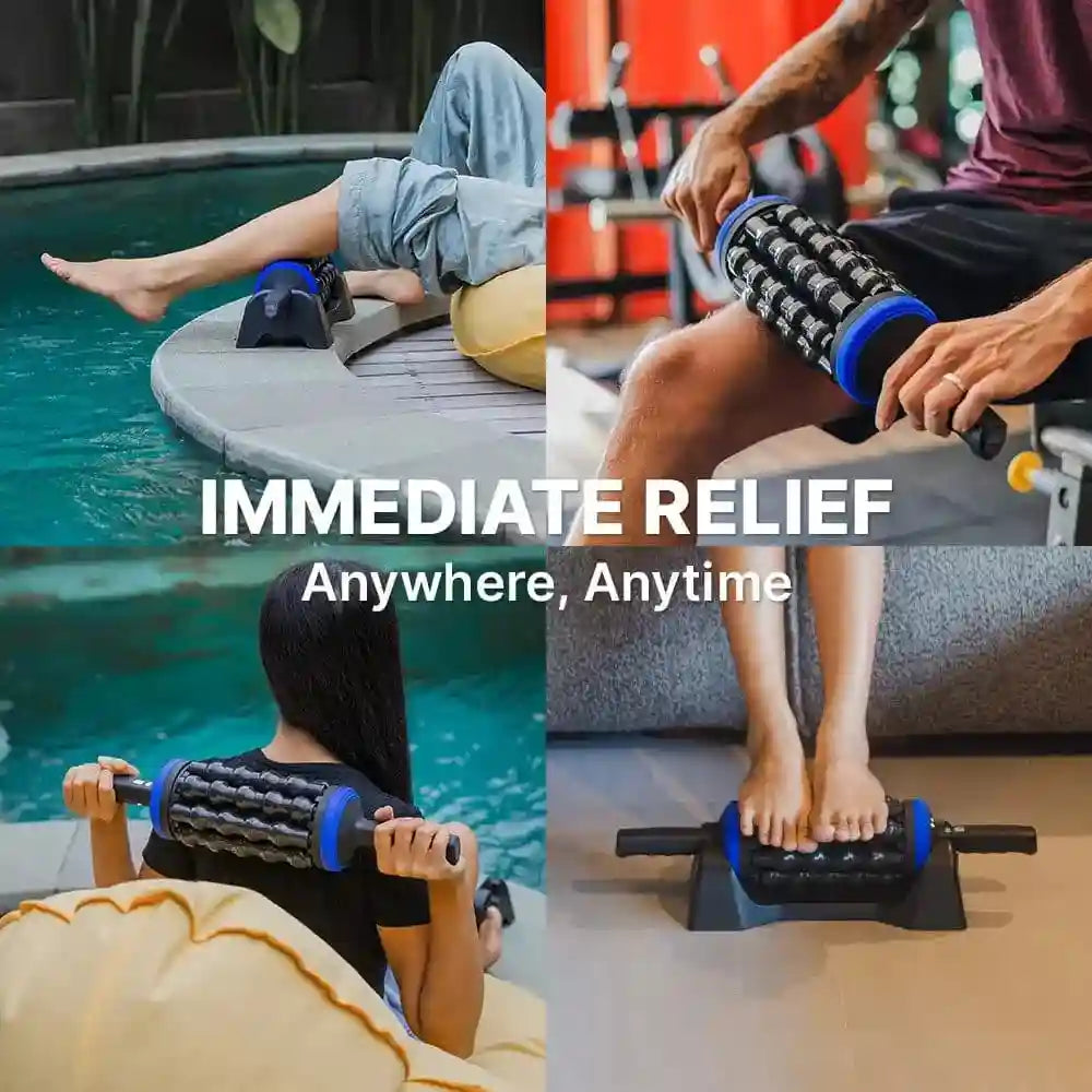 Tidesmit Electric Massage Roller | Deep Tissue Muscle Recovery | Black Massage Roller Tidesmit